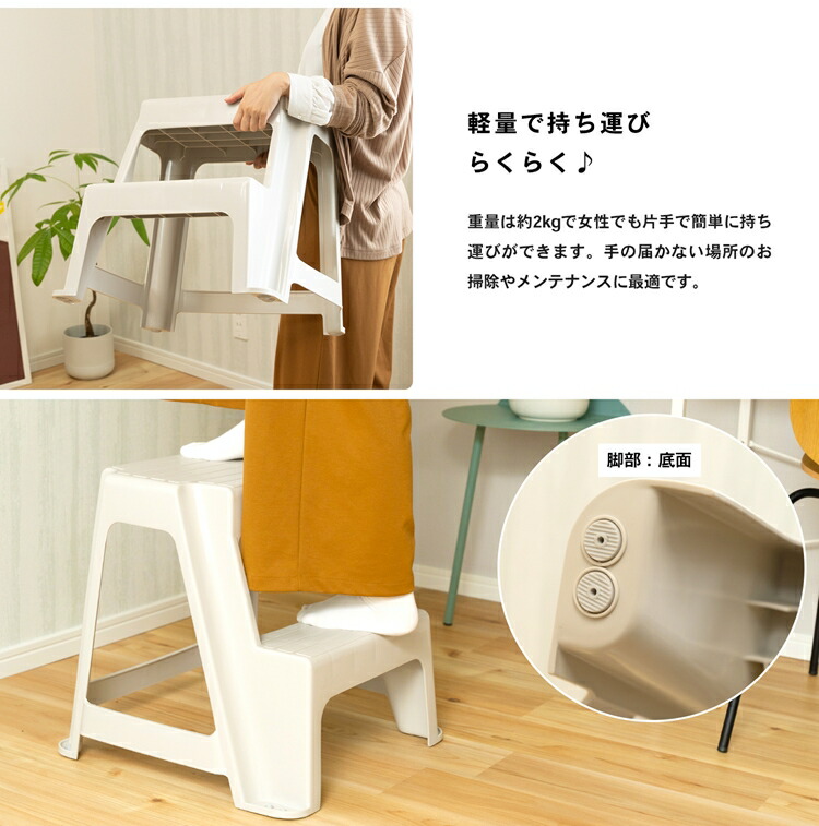 新しいコレクション 個人宅配送 Br 直送 他メーカー同梱 足踏台 アイボリー 送料込 Www Highseas Com Sa