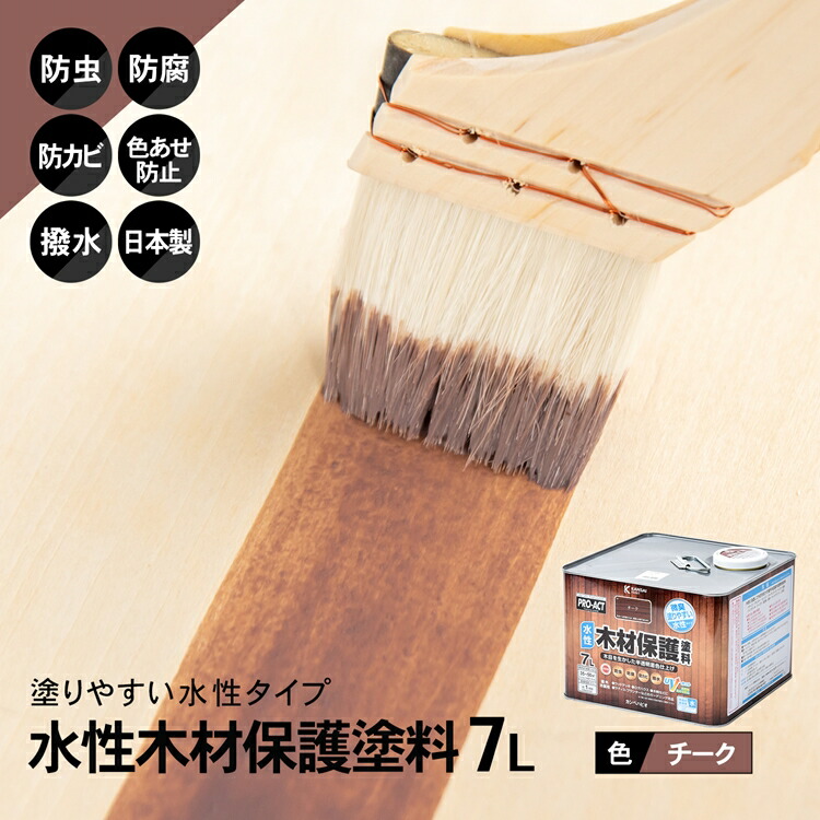 【ポイント3倍 4/8-4/10まで】コーナン オリジナル PROACT 水性木材保護塗料 ７Ｌ チーク