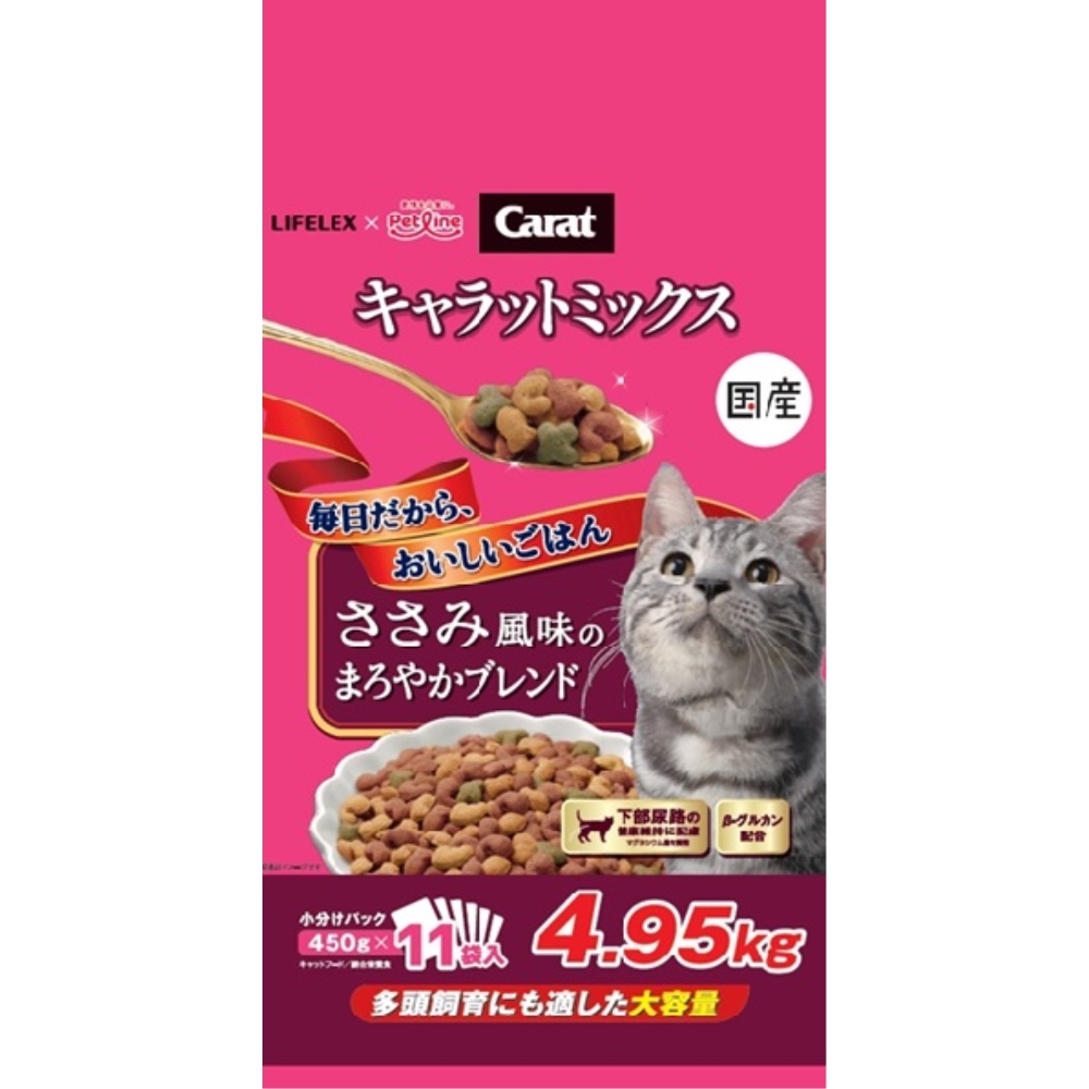 キャラットミックス　6袋 キャラットミックス 猫 まぐろ仕立てブレンド 国産 2.7kg（450g