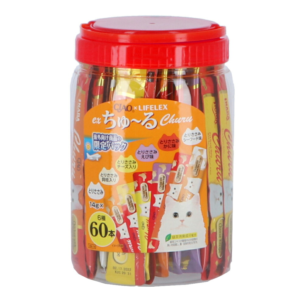 楽天市場】CIAO ちゅーる まぐろ・とりささみ バラエティ 60本入り