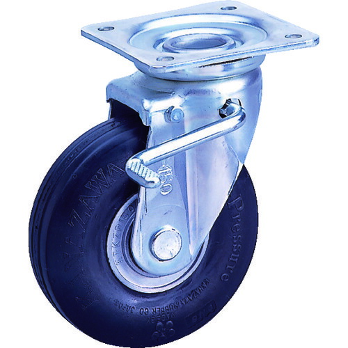 【メーカー直送T】カナツー　ゼロプレッシャータイヤ　自在金具Ｓ付　許容荷重８５ｋｇｆ　車輪径Ｄ１５６ｍｍ ZPOS6X2.00HSBK