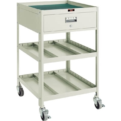 【メーカー直送T】トラスコ中山(TRUSCO)　ＢＵＷＦ型ワゴン　５００Ｘ５３０ＸＨ９００　３段　１段引出付 BUWF-1｜コーナンｅショップ　店