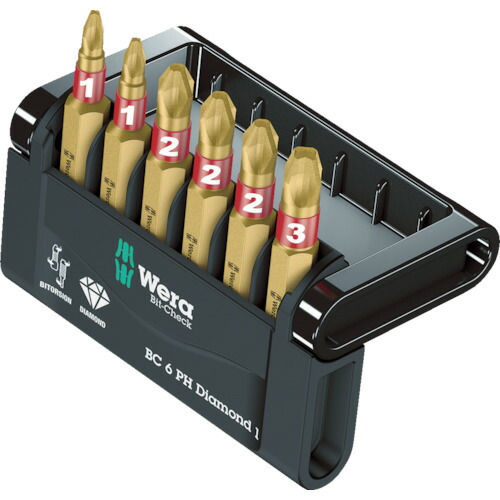 【メーカー直送T】Ｗｅｒａ　バイトーションダイヤモンド　ビットチェック　６本　ラピダプター　０５７４１５