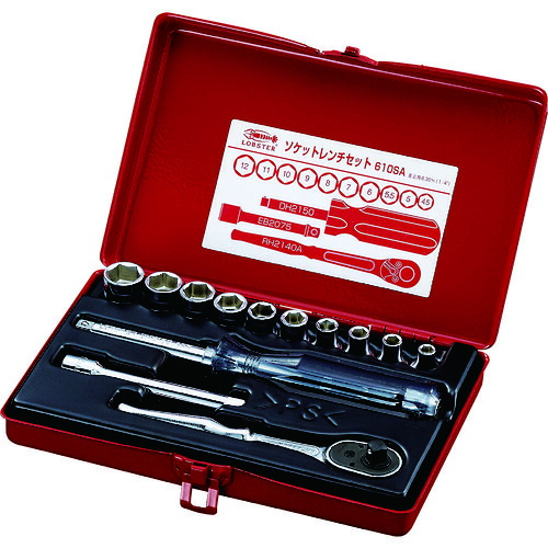 【ポイント3倍 4/8-4/10まで】【メーカー直送T】エビ ソケットレンチセット 差込角6.35mm 6角 610SA