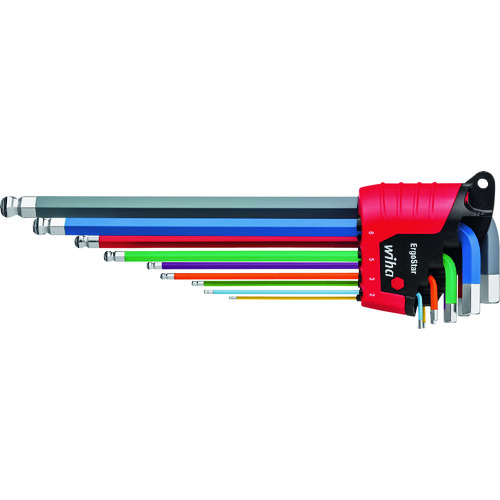 【メーカー直送T】Wiha マジックリング付 蛍光色BP六角レンチセット9本組 369RE9F|コーナンeショップ 店