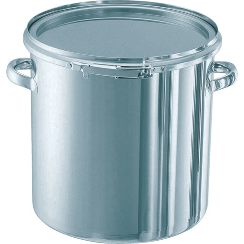 【メーカー直送T】日東　ステンレスタンク　ストレートレバーバンド式密閉タンク（フタ付）　１０Ｌ　CTL-24　(SUS304 10L)