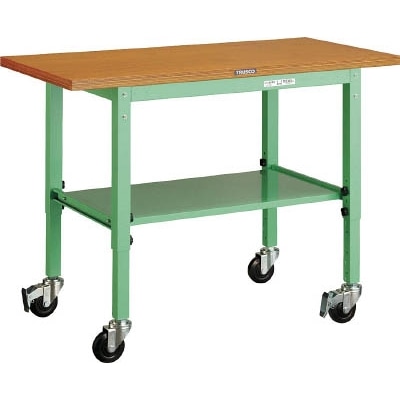 【メーカー直送T】トラスコ中山(TRUSCO)　ＵＴＶＣ型移動作業台　１２００Ｘ６００　キャスター付　ＹＧ色 UTVC-1260YG