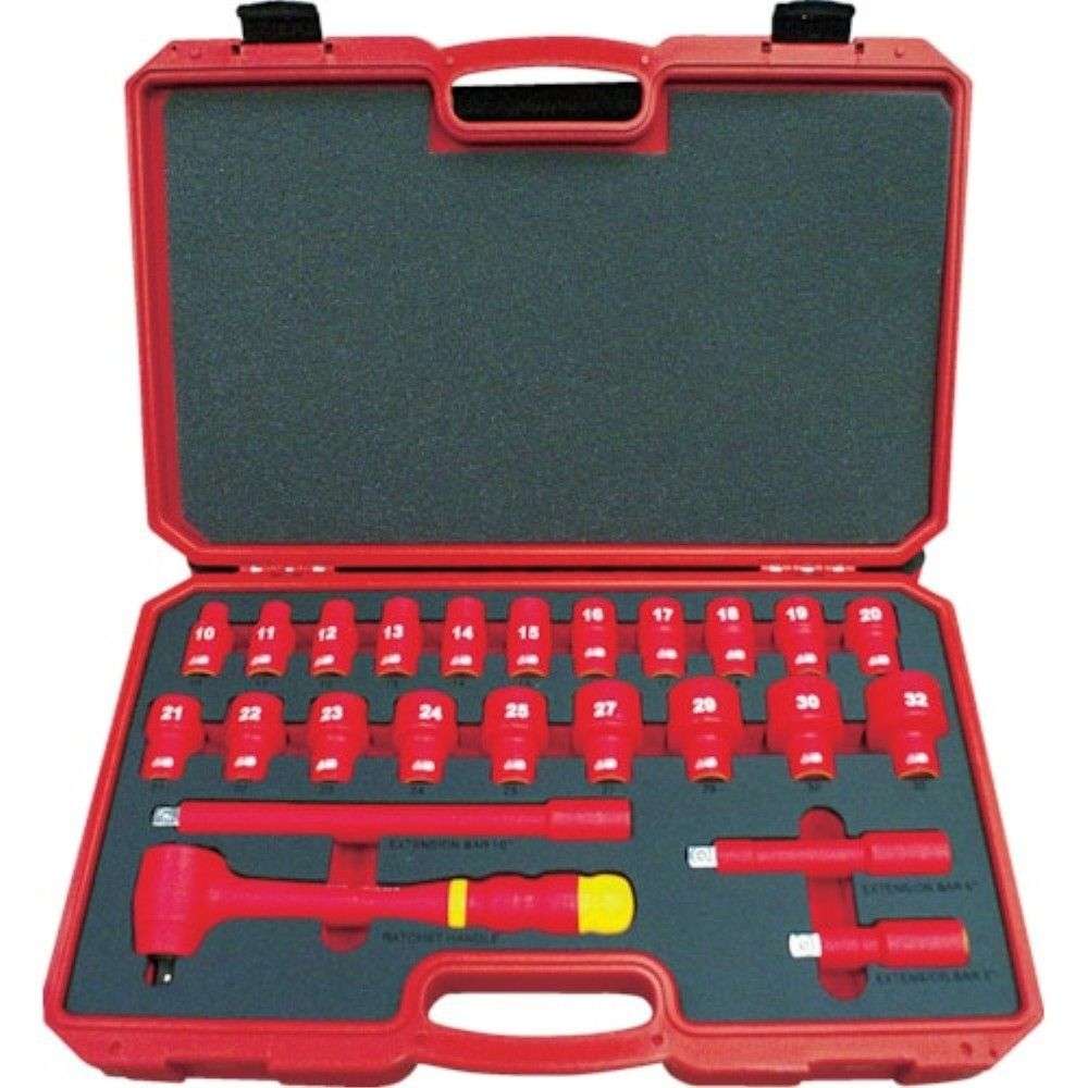 【メーカー直送T】トラスコ中山(TRUSCO)　絶縁ソケットレンチセット（６角タイプ）差込角１２．７ｍｍ　TZSW424S 48,114円