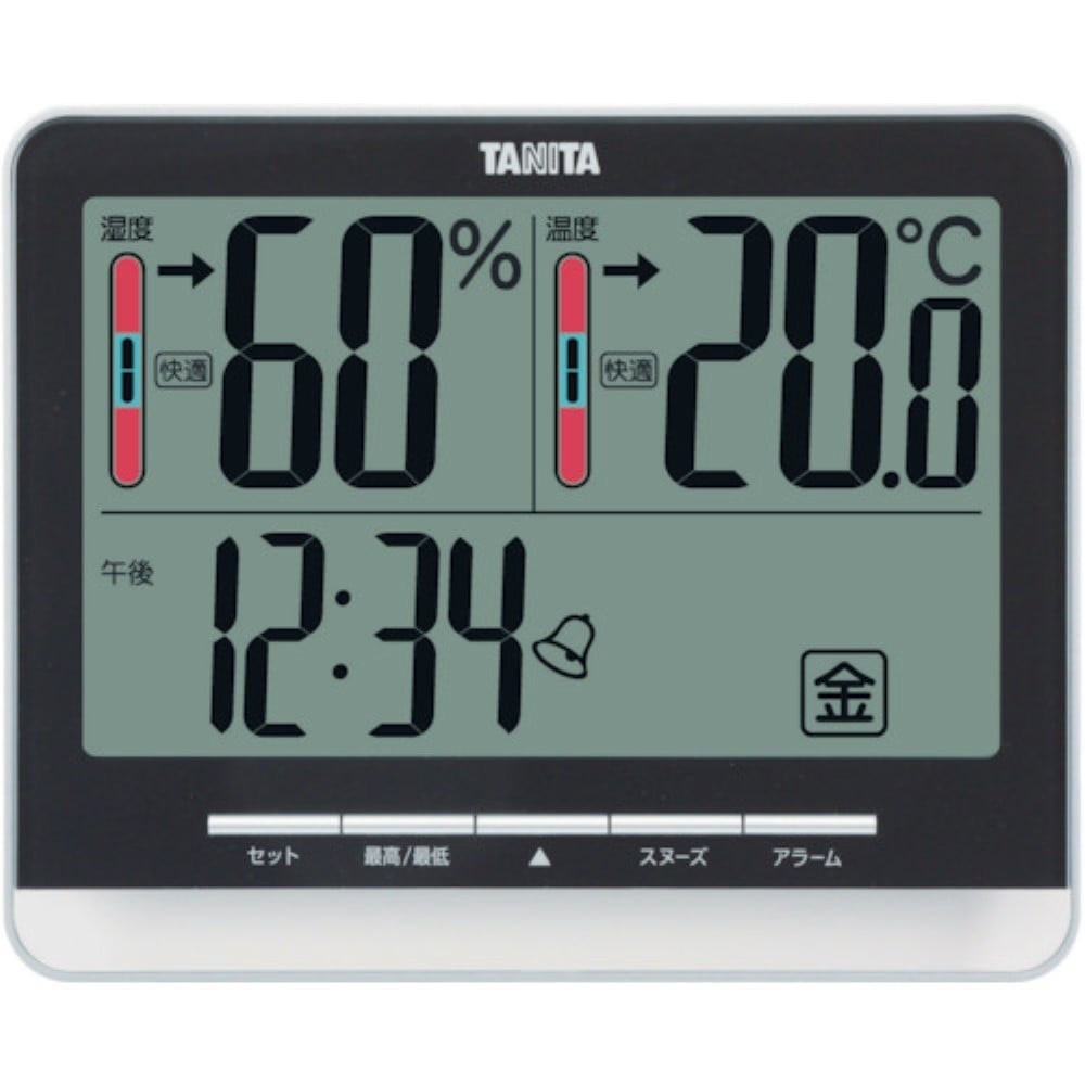 【メーカー直送T】タニタ ＴＡＮＩＴＡ　デジタル温湿度計　ＴＴ‐５３８‐ＢＫ　TT538BK