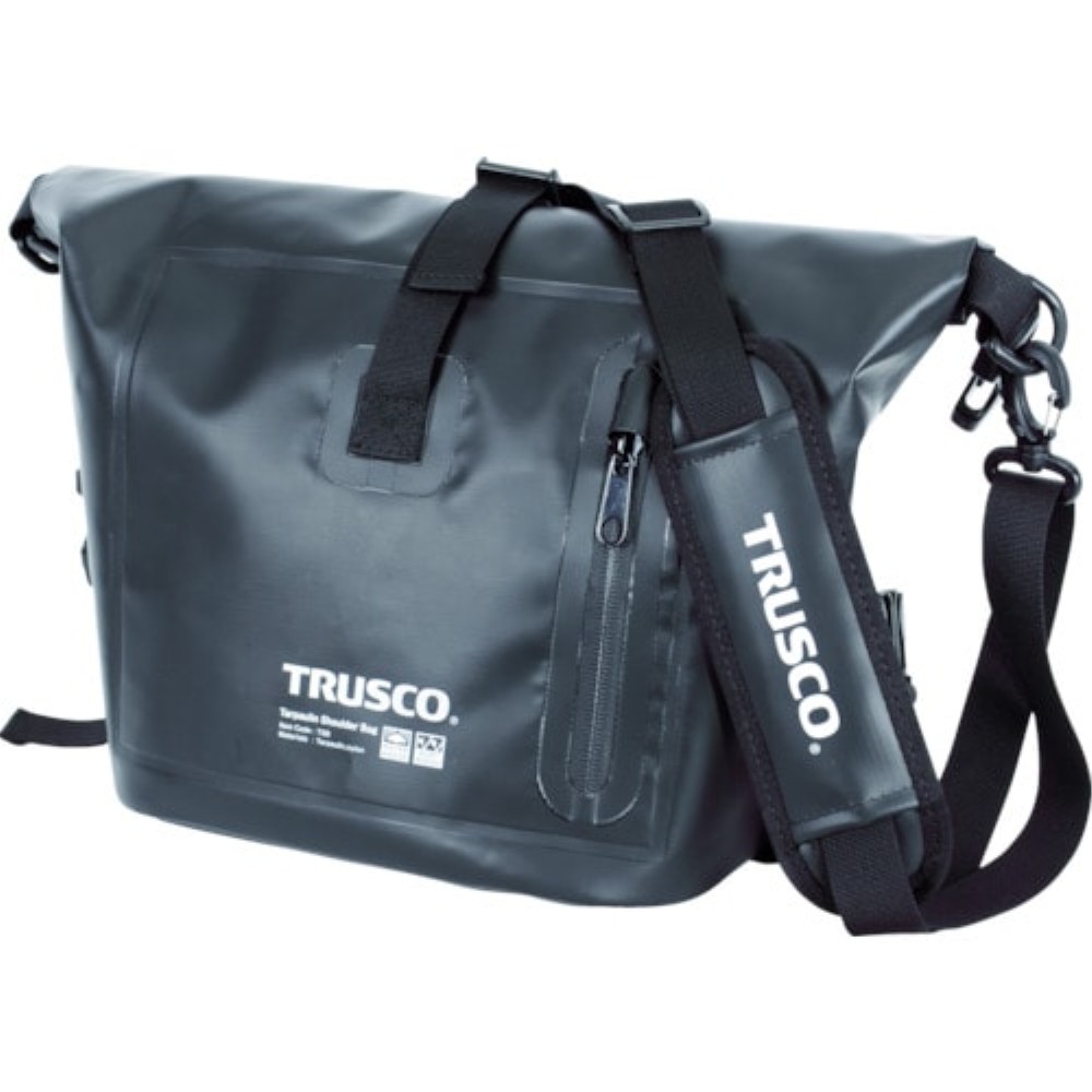 【メーカー直送T】トラスコ中山(TRUSCO)　防水ターポリンショルダーバッグ　ブラック　TSB-BK