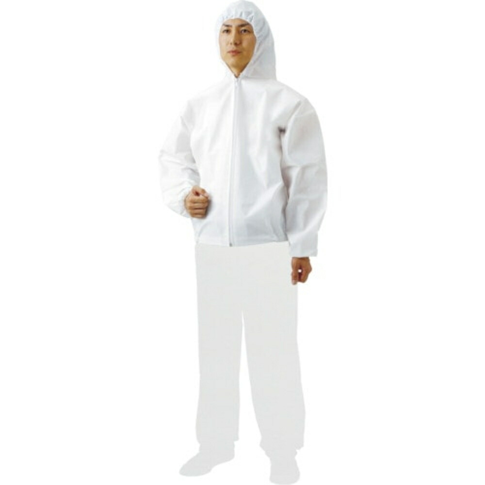 【メーカー直送T】トラスコ中山(TRUSCO) 不織布使い捨て保護服フード付ジャンバー M(60入) TPC-F-M-60|コーナンeショップ 店