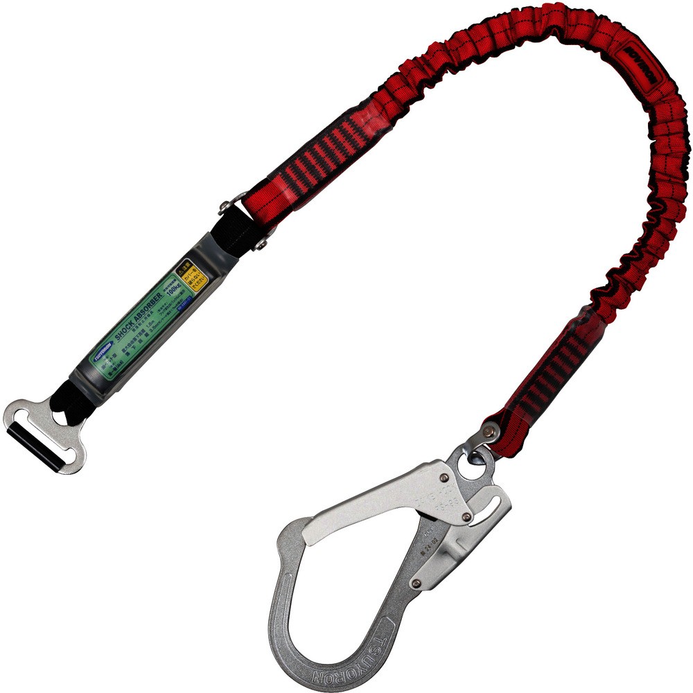 【メーカー直送T】 ＴＳＵＹＯＲＯＮ　胴ベルト型墜落制止用器具用副ランヤード（伸縮タイプ）ノビロン（ＲＥ）ショックアブソーバ＋連結環ＦＬ&minus;５１・フックＦＳ&minus;９３&minus;１　Ｄ環止めなし　TBL-AT-NV-S5931-RE-N-BP｜コーナンｅショップ　店