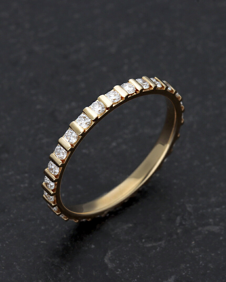 エトナ etna K18YG リング ギア gear フルエタニティ ダイヤモンドリング 0.52ct～ 幅2.0mm 3～25号 ニッケルフリー