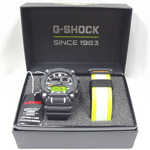 最安値 電池7年寿命 あす楽対応 G Shock カシオga 900e 1a3jr スペアバンド付き イエローナイロン 小池時計店 代引不可 Doutoresdaalegria Org Br