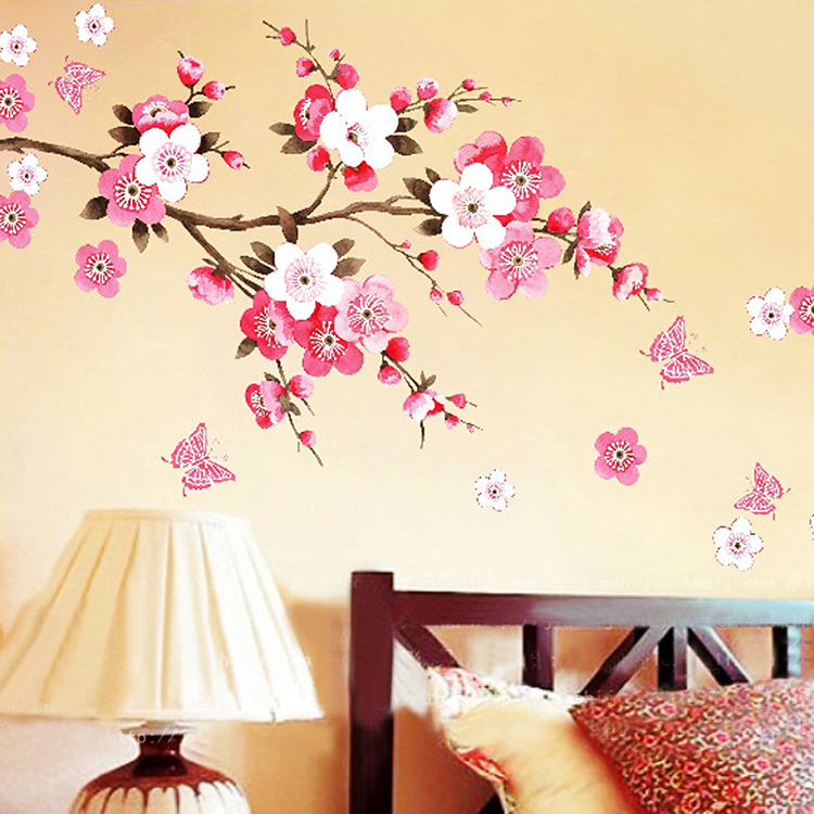 楽天市場 ウォールステッカー 花と蝶 桜 景色 壁紙シール 剥がせる