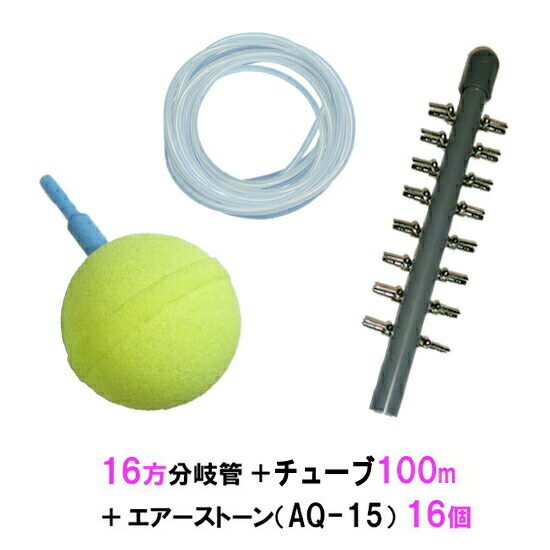 高級感 楽天市場 16方分岐管 エアーチューブ100ｍ エアーストーン Aq 15 16個 送料無料 但 一部地域送料別途 大谷錦鯉店 人気が高い Lexusoman Com