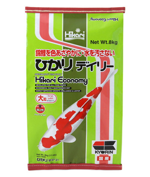 □キョーリン ひかりデイリー 大粒 浮 8kg×4袋貨物輸送無料 但、構成要素領域除