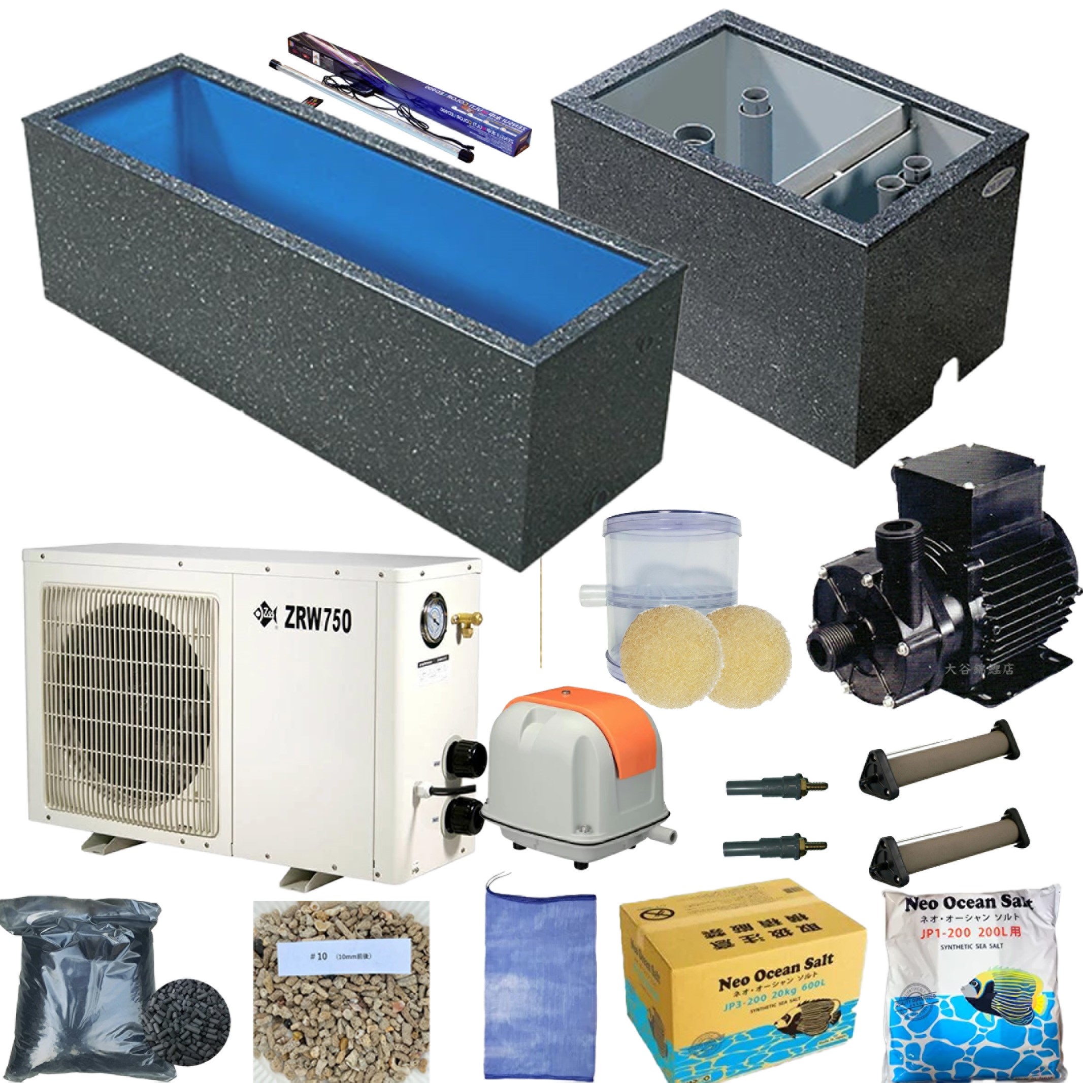 楽天市場】【全国配送対応】オーバーフロー水槽 + クーラーセット P120