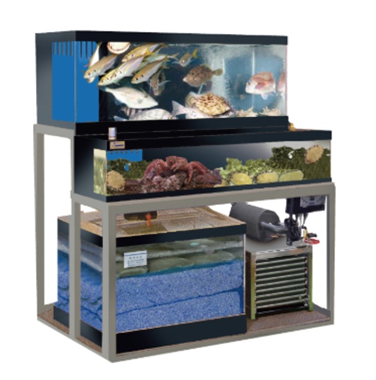 楽天市場】☆ゼンスイ 2段式活魚水槽 潮 1200ZW 水槽フルセットSUS架台