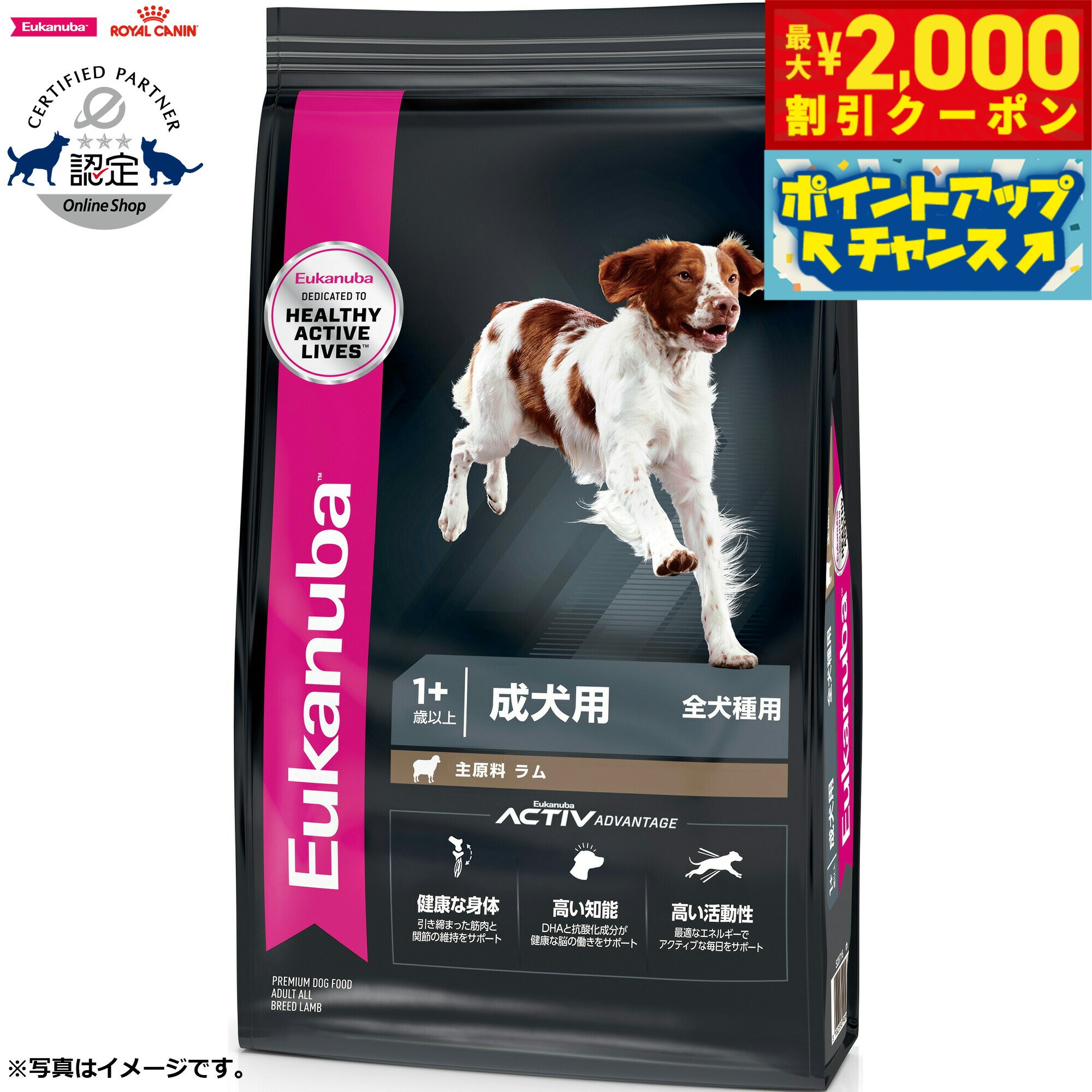 Eukanuba ユーカヌバ　成犬用　ラム　15kg ユーカヌバ アダルト ラム＆ライス（成犬用 全犬種用 1歳以上