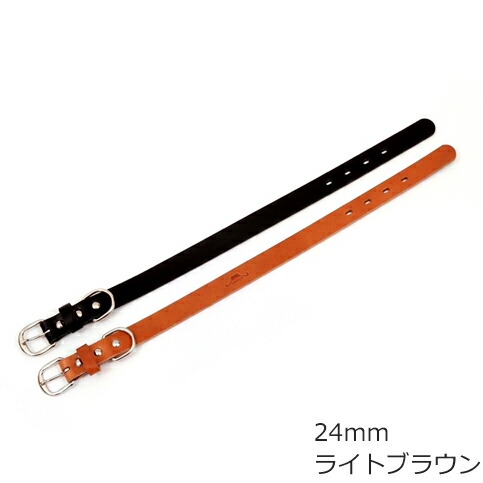 【最大2000円OFFクーポン！＆店内ポイント最大50倍！マラソン限定！】コロコ 栃木レザー カラー（首輪） 24mm ライトブラウン本革