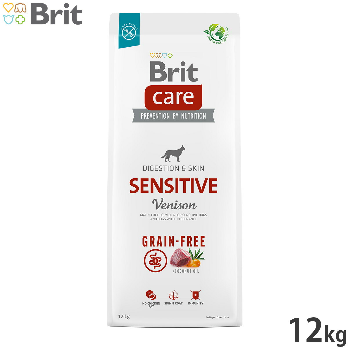 ブリットケア Brit Care ドッグフード センシティブ 12kg 成犬用 胃腸の敏感な犬用 無添加