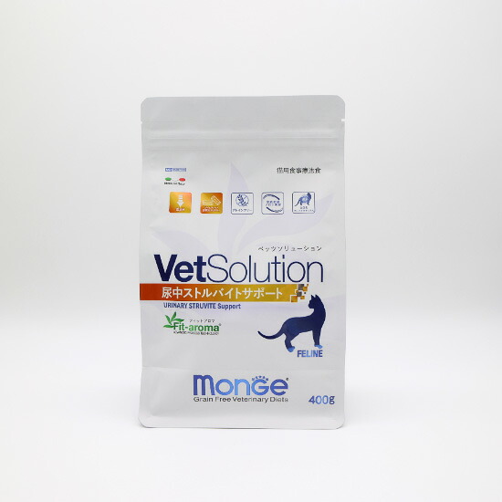 【店内ポイント最大42倍！本日限定！】ベッツソリューション Vet Solution キャットフード 猫用食事療法食 尿中ストルバイトサポート 400g&times;12個 無添加 成猫 ドライフード｜コジコジ