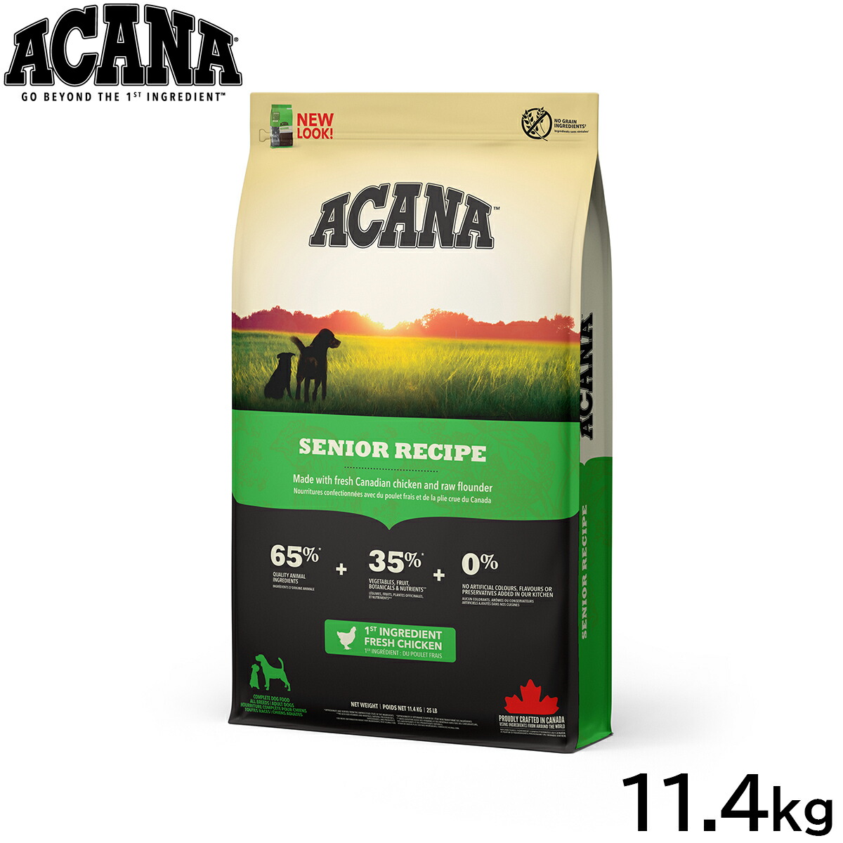 【最大2000円OFFクーポン！＆店内ポイント最大50倍！マラソン限定！】アカナ ACANA ドッグフード シニアレシピ シニア犬 穀物不使用 11.4kg【送料無料】 正規品 無添加 グレインフリー
