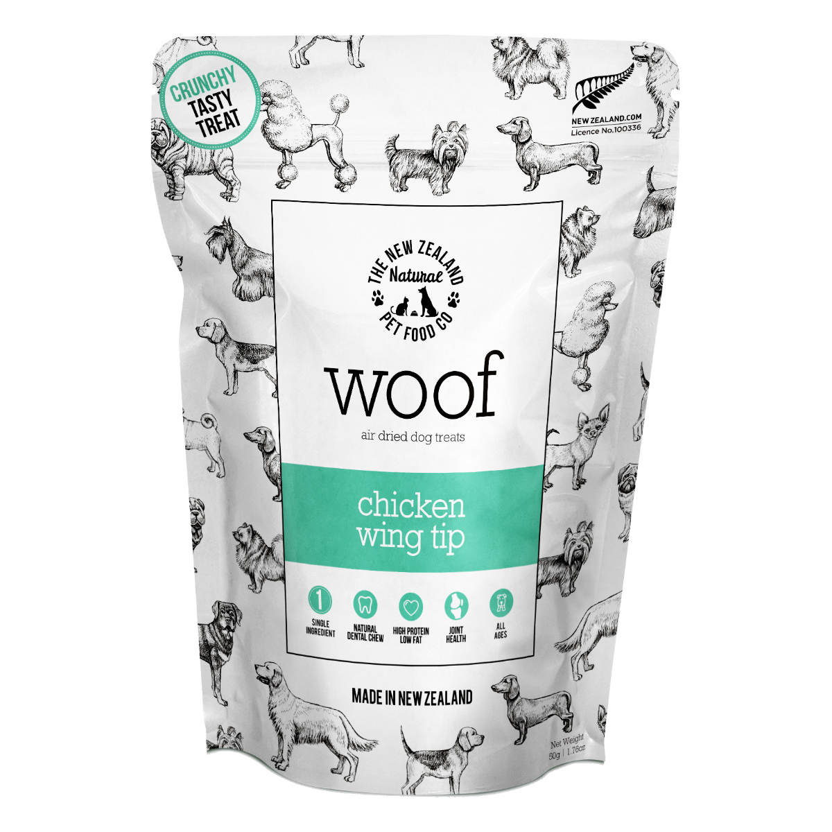 WOOF（ワフ） フリーズドライ ドッグトリーツ チキンウイングティップ 50g