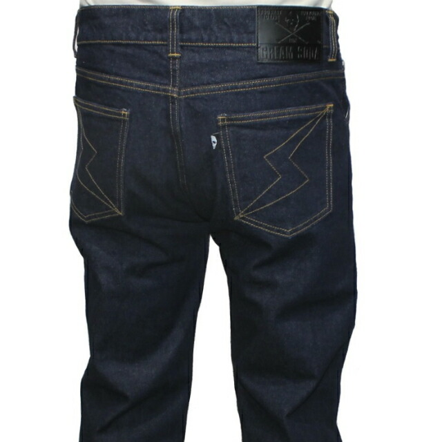 AQ064　CREAM SODA　デニム　ストレッチ　イナズマステッチパンツ クリームソーダ イナズマステッチパンツBLUE CREAM SODA デニム