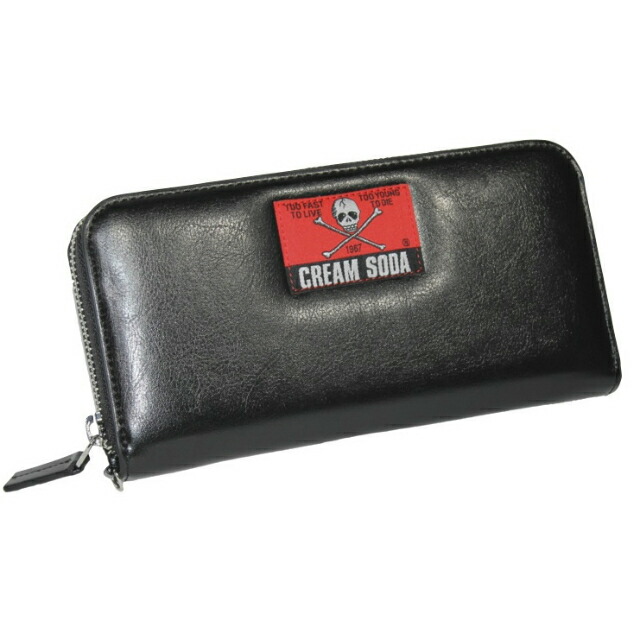 クリームソーダ CREAM SODA PINK DRAGON 長財布 新品 クリームソーダ 赤無地 長財布 ピンクドラゴン アパレルブランド