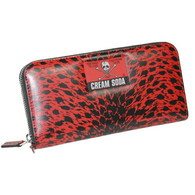 クリームソーダ ピンクドラゴン ラウンドファスナー ウォレット 財布 Amazon.co.jp: クリームソーダ角ドクロ白ヒョウ柄長財布ラウンド