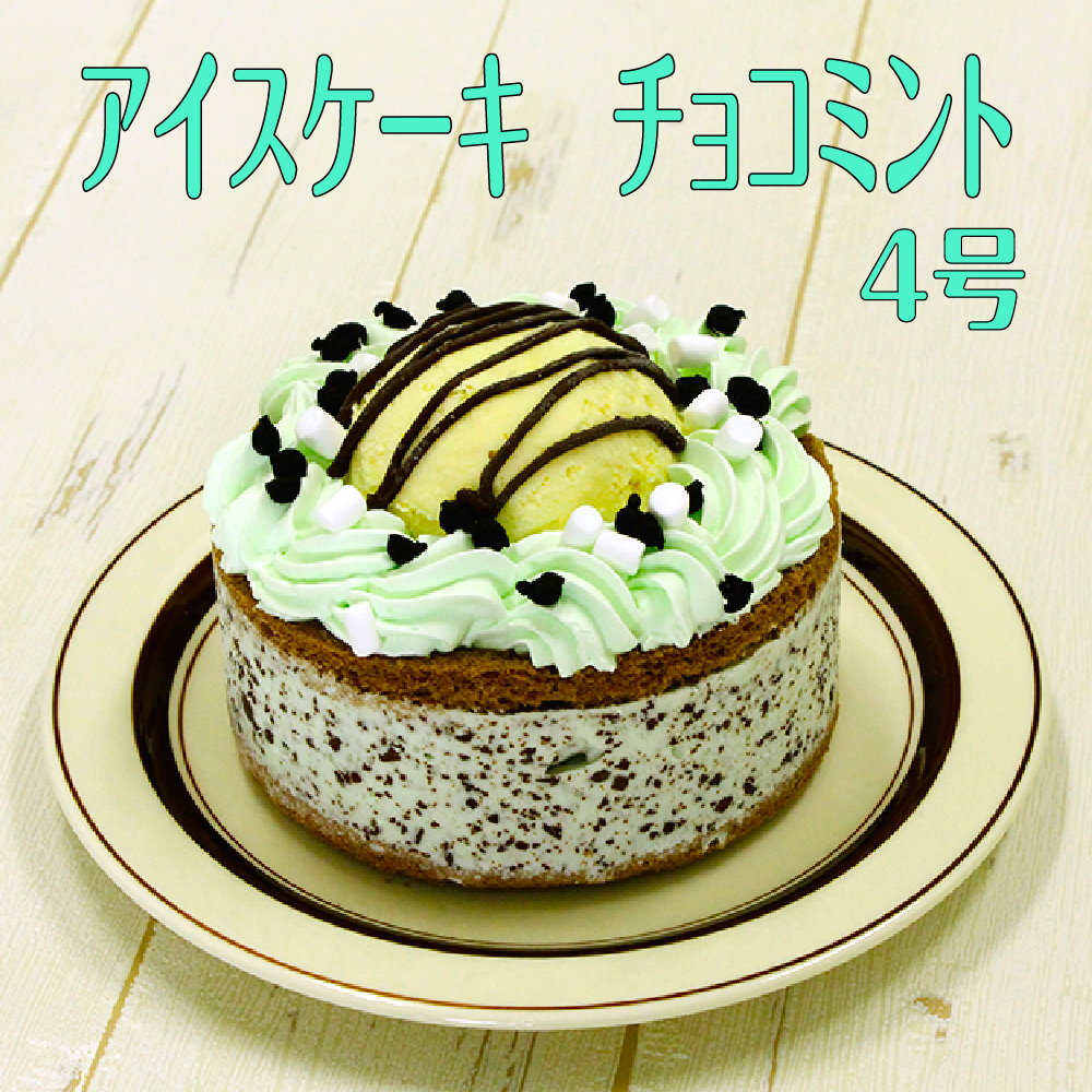 楽天市場 アイスケーキ チョコミント4号 直径12cm アイスケーキ アイスデコレーション チョコミント チョコ民党 お土産 贈り物 小島屋乳業製菓 新宿kojimaya 新宿kojimaya楽天市場店