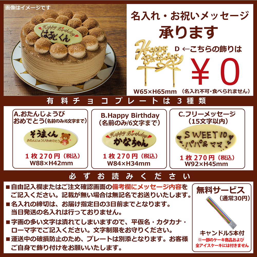 楽天市場 メッセージチョコプレート A B C 弊社ケーキと同梱専用の商品です 新宿kojimaya楽天市場店