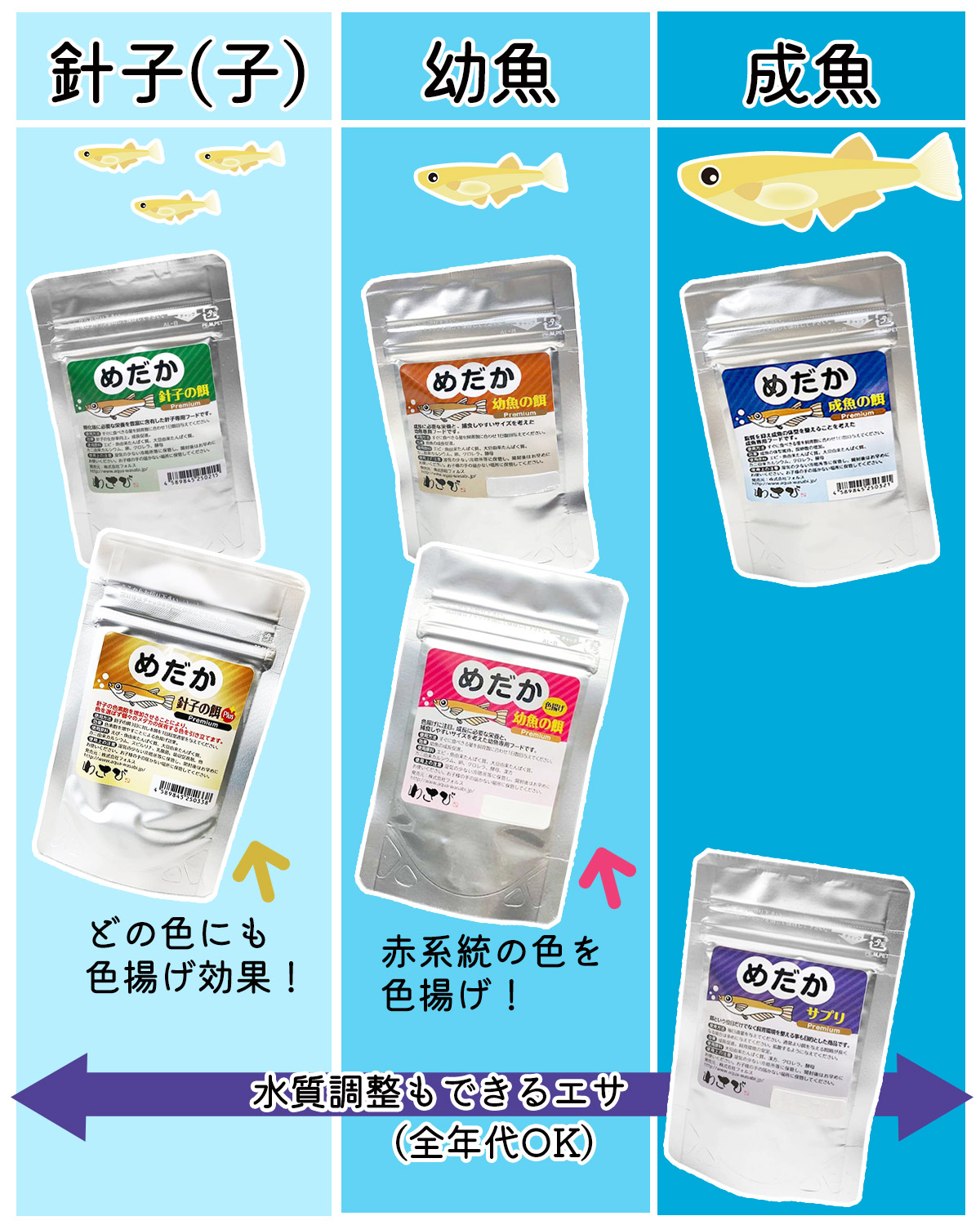 わさび 幼魚の餌 g Premium おすすめ めだか めだかのえさ エサ ペット用品 メダカ 人気 幼魚専用フード 成長促進 成長期 株式会社フォルス 色揚げ 色揚げ効果 赤系統 針子の生存率向上 早い者勝ち 色揚げ