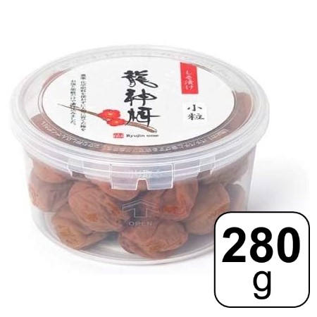 576円 クリアランスsale 期間限定 龍神梅 梅干 小粒 パック 280g無添加 無農薬 塩のみ しそ 国産 すっぱい 人気 おすすめ 食卓 朝食 昼食 夜食 食事 ギフト シマソース 化学肥料不使用 うめ 梅干し 漬物 クエン酸 手作業
