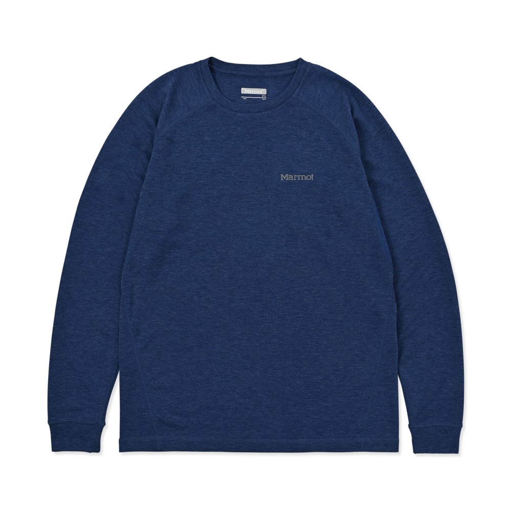 【クリアランス】Marmot マーモット / クライムウールスキンロングスリーブ[メンズ] / カラー：C159（スモークブルー） / Climb Wool L/S MTFW25MLS081_SB