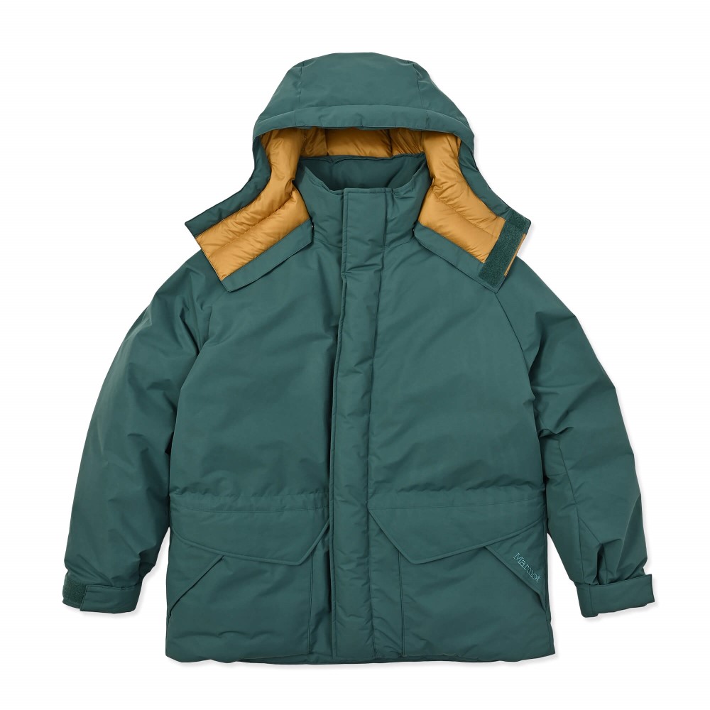 【最大P5倍！4/24 19:59迄】Marmot マーモット / マンモスダウンパーカ［ユニセックス］ / カラー：C152（D.GREEN） / Mammoth Down Parka MTFW25UDW015_DG