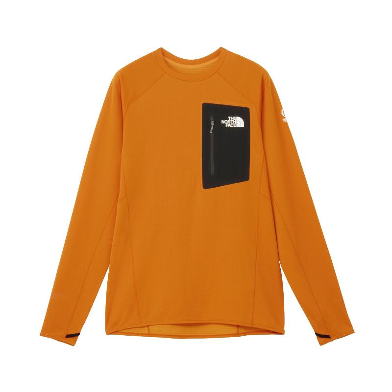 【最大P10倍！4/18迄】THE NORTH FACE ザ・ノース・フェイス エクスペディションドライドットクルー［ユニセックス］/ カラー：YO（ヤムオレンジ）/ Expedition Dry Dot Crew NT12523 YO