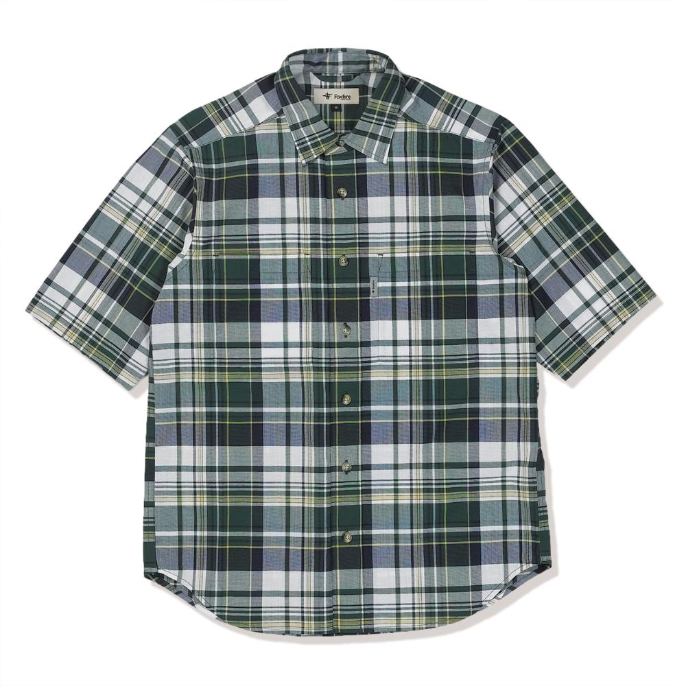 【最大P5倍！7/31迄】NEW! Foxfire フォックスファイヤー CシールドフレッシュチェックシャツS/S[メンズ] / カラー：060（グリーン）/ C-SHIELD Fresh Check Shirt S/S 5212643-060｜好日山荘Webショップ