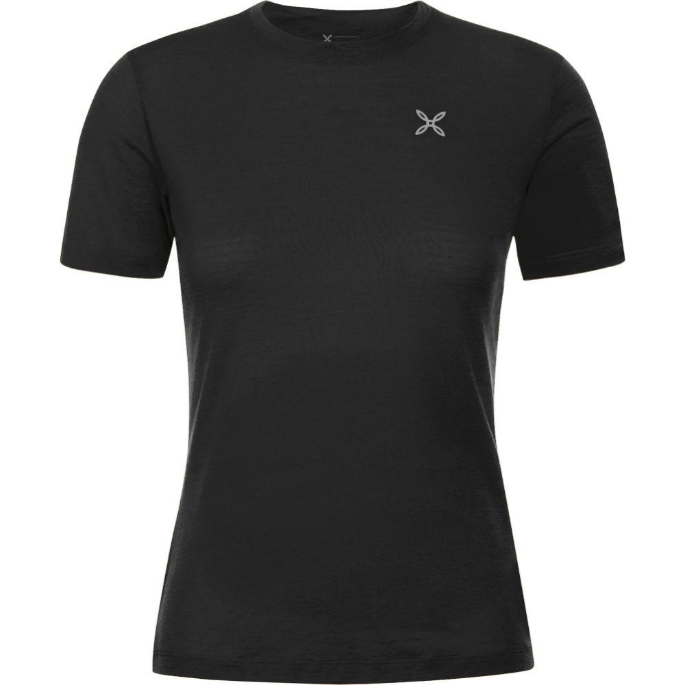 NEW! MONTURA モンチュラ ロゴメリノTシャツ[ウィメンズ] / カラー：90（BLACK）/ LOGO MERINO T-SHIRT WOMAN MTGC26W-90M｜好日山荘Webショップ