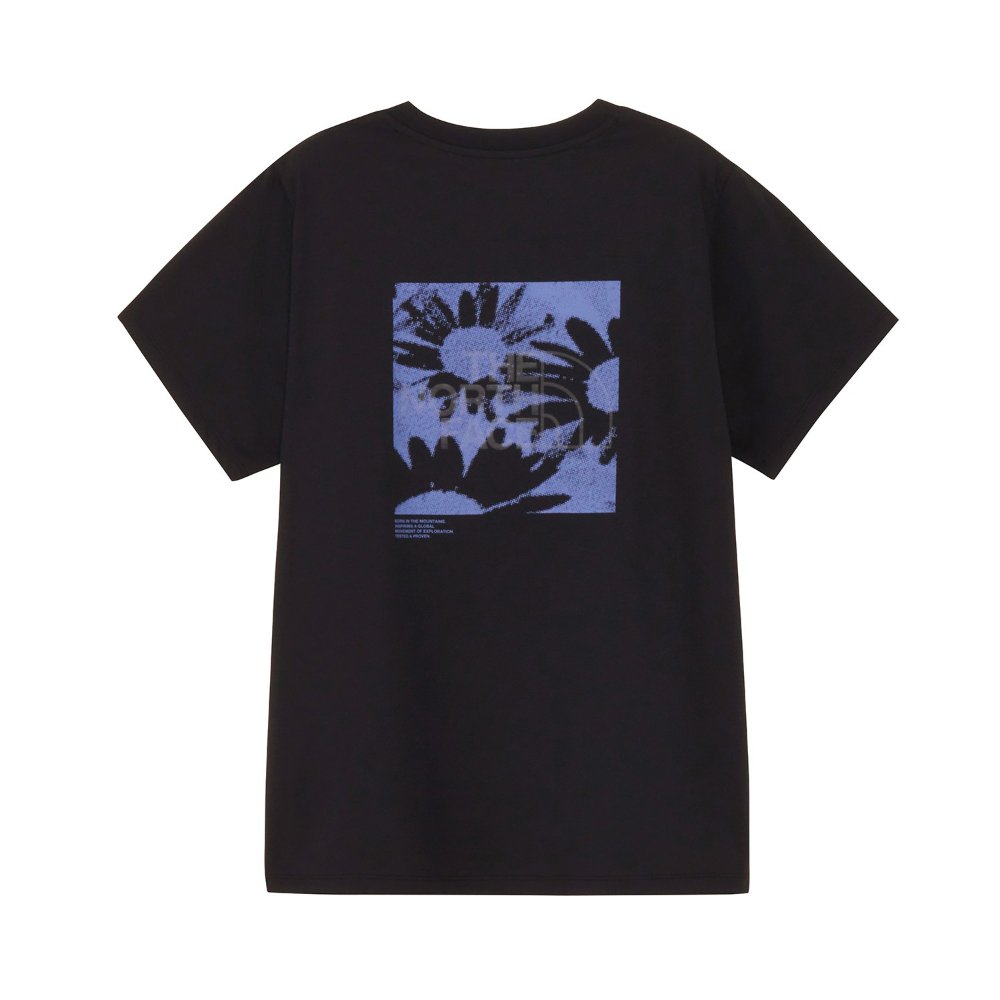 NEW! THE NORTH FACE ザ・ノース・フェイス ショートスリーブESフラワーボックスロゴティー［レディース］ / カラー：K（ブラック）/ Short Sleeve ES Flower Box Logo Tee NTW32685_K