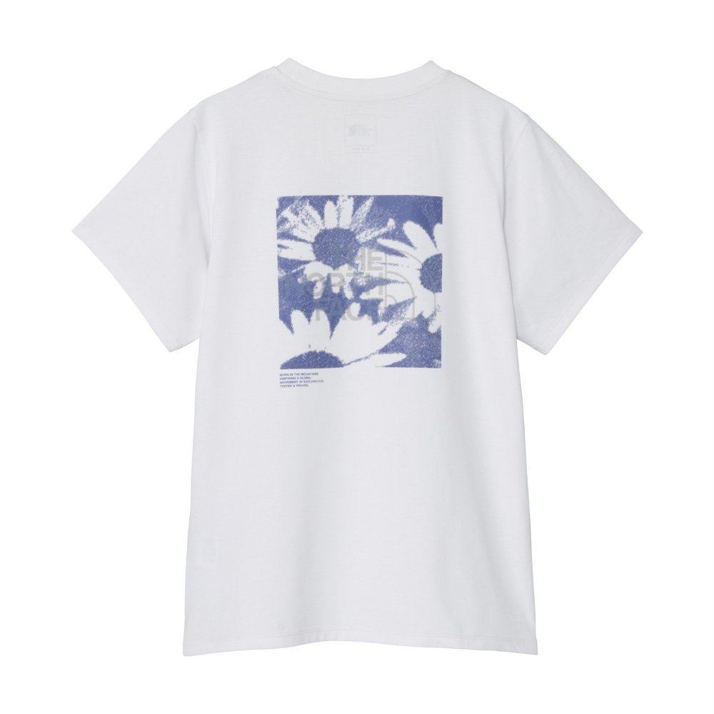 NEW! THE NORTH FACE ザ・ノース・フェイス ショートスリーブESフラワーボックスロゴティー［レディース］ / カラー：W（ホワイト）/ Short Sleeve ES Flower Box Logo Tee NTW32685_W