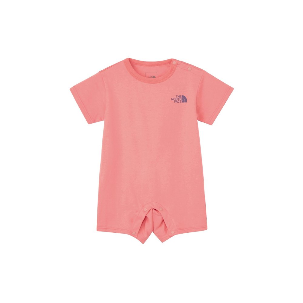 NEW! THE NORTH FACE ザ・ノース・フェイス ショートスリーブロンパース［ベビー］ / カラー：CH（コーラルクラッシュ）/ BABY Short Sleeve Romper NTB12566_CH