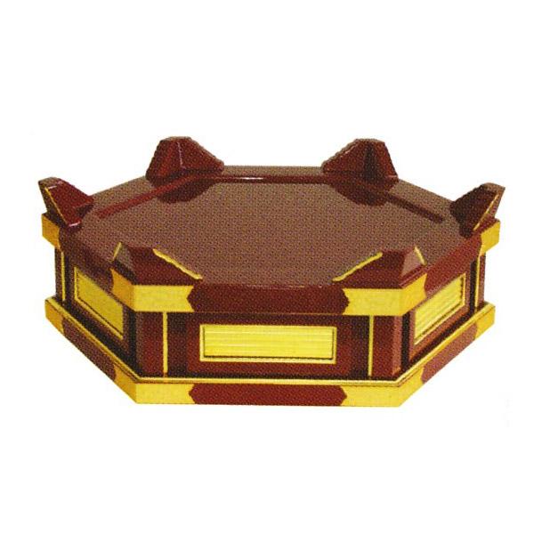 スベリ止め付背短杢魚台[朱塗面金箔押][金具付]平径1尺3寸&times;高さ12cm【納期目安：通常3～5営業日発送】｜京都の仏具屋さん 香華堂 98,010円