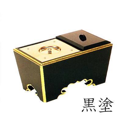 角香炉 オトシ蓋付 渕金箔押 黒塗/朱塗 8寸(24cm)【納期目安:通常3~5営業日発送】|京都の仏具屋さん 香華堂