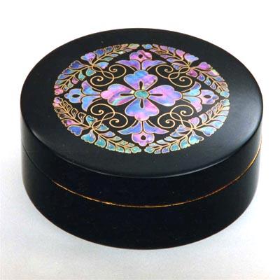 楽天市場】【京蒔絵】切立香合 八藤紋(青貝研出蒔絵・内部純金箔押) 3