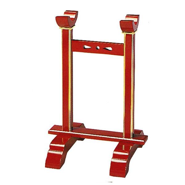 【日本製】略式金撥置台 朱塗面金箔押 (カシュー塗) 幅35cm×奥行28.5cm×高さ50cm 【納期目安：通常3～5営業日発送】