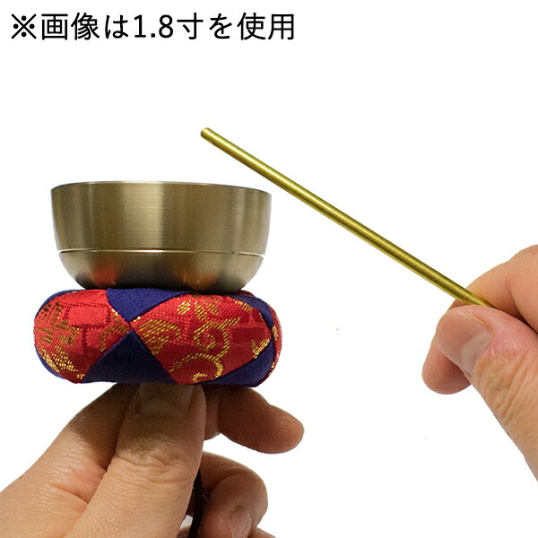 印金セット ダルマ柄付(引金/引きん/印きん/いんきん) 3.0寸(口径約9cm) ※墓参りなどで使用する携帯用のおりんです。 【納期目安：通常2～4営業日発送】 25,722円