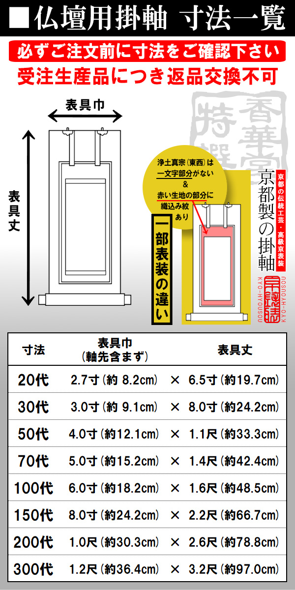 憧れの 仏壇用掛軸 上金 200代二宗派 pacific.com.co